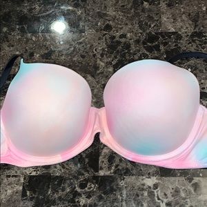 cotton candy colored Victoria’s Secret PINK bra